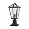 Z-Lite Talbot 1 Light Outdoor Pier Mounted Fixture, Black & Clear Beveled 579PHMR-533PM-BK - alternate 1